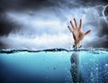 Help Concept - Drowning And Failure Royalty Free Stock Photo